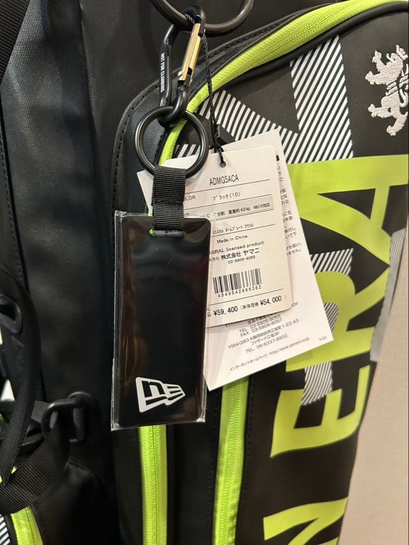 NEW ERA キャディバッグ ブラック/ネオンイエロー