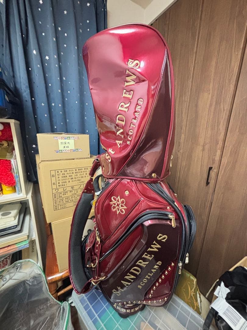 ST ANDREWS ゴルフバッグ ワインレッド　ボルドー