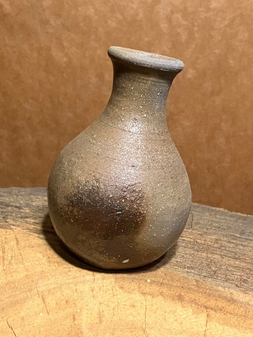 備前　登窯焼き締め　徳利　花入　作家一点もの