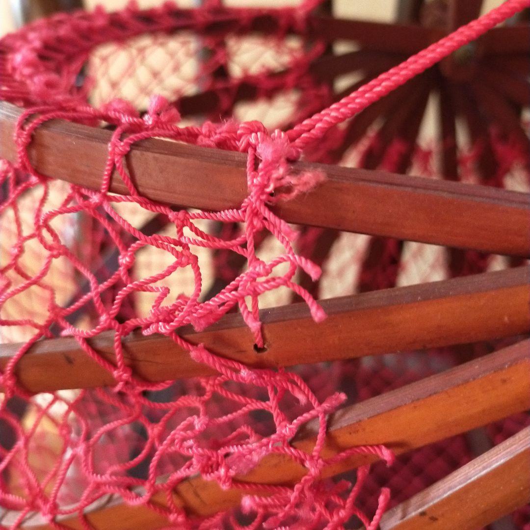 古い籠 かご バッグ 竹製 折りたたみ式