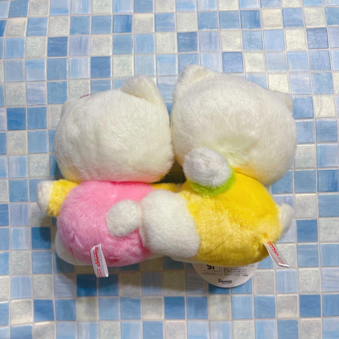 サンリオ　ハローキティ　仲良し　ミミィとハローキティ　 首が動く　ペアぬいぐるみ