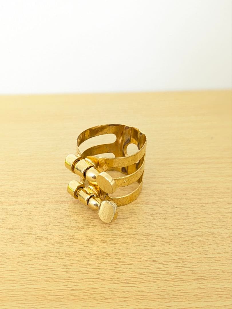 アルトサックス B♭クラリネット リガチャー ウッドストーン 金メッキ