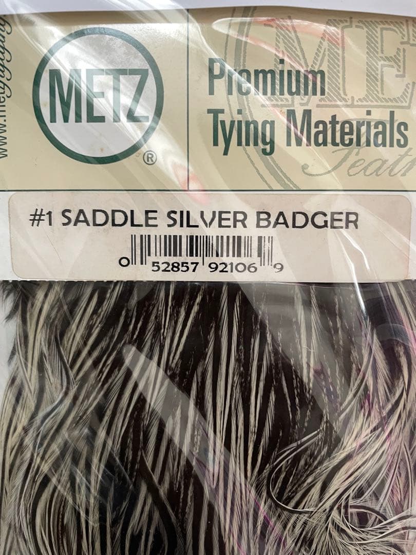 METZ #1 SADDLE SILVER BADGER フライマテリアル
