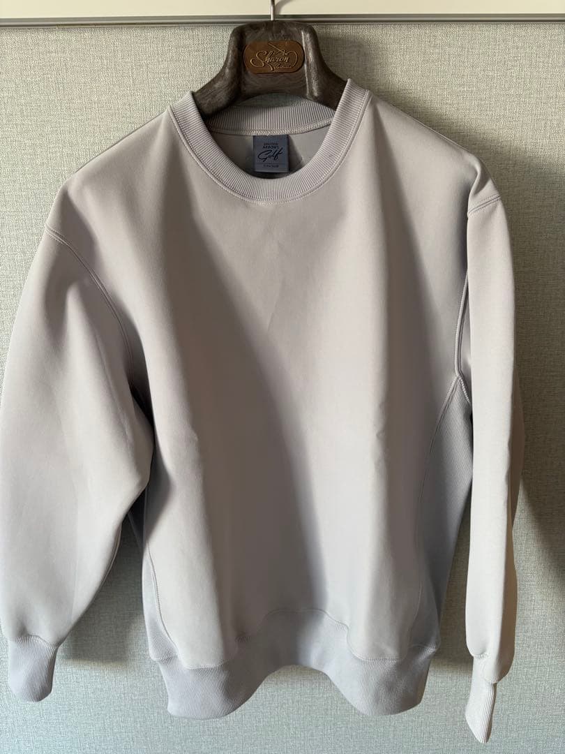 ユナイテッドアローズゴルフ　クルーネック　ニットトレーナー　サックスグレー　XS