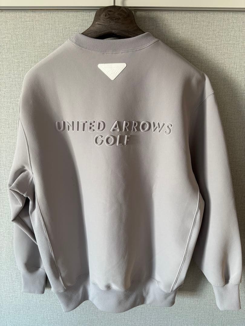 ユナイテッドアローズゴルフ　クルーネック　トレーナー　サックス　グレー　XS