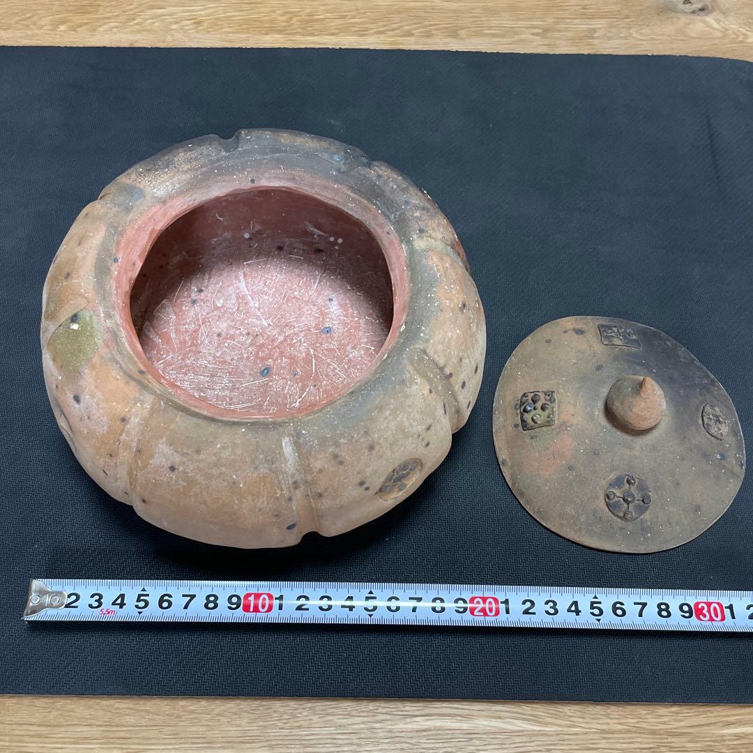 中川伊作　知花南蛮焼き　阿古陀型　水指　花いけ　沖縄