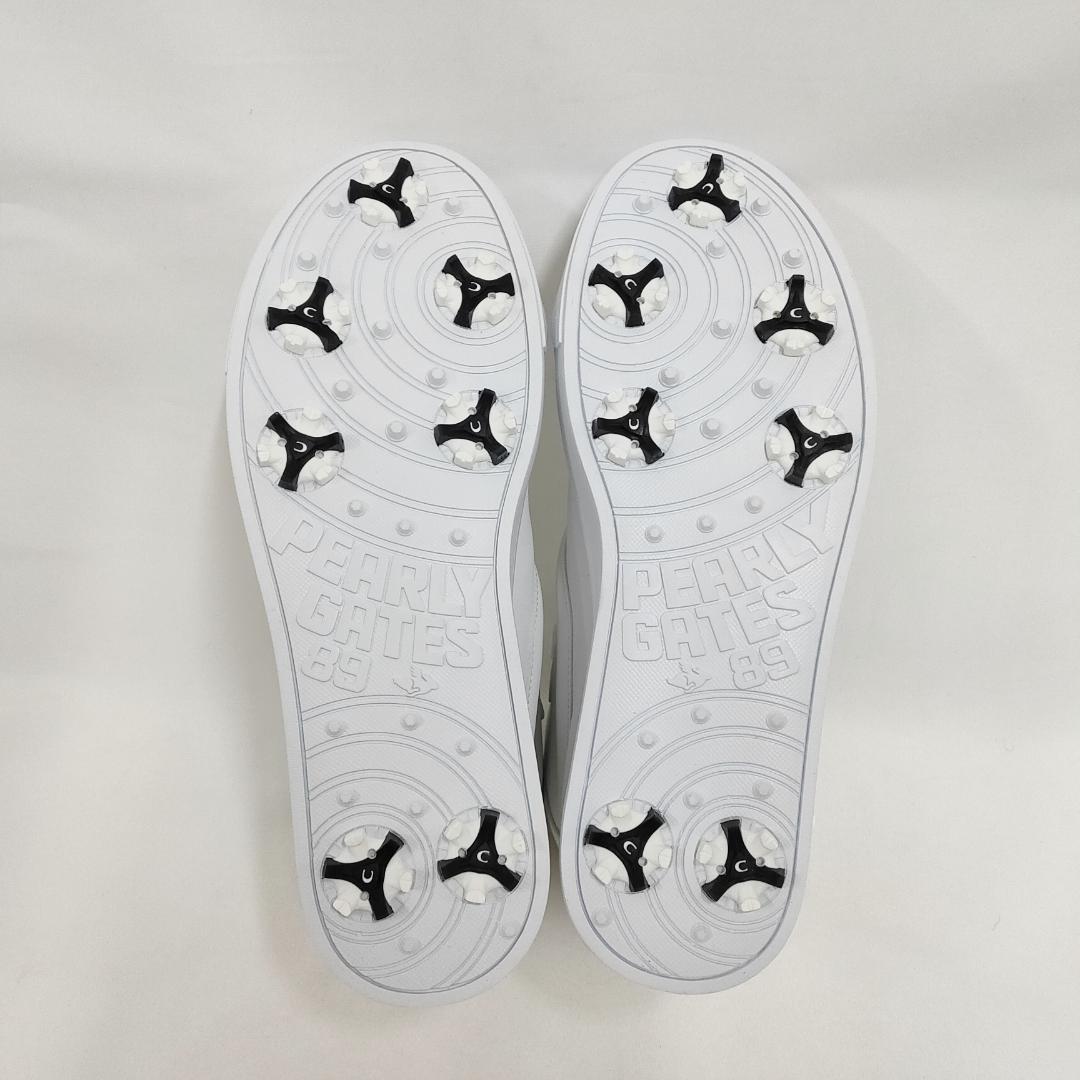 ○★新品 未使用 パーリーゲイツ ミドルカット ゴルフシューズ ホワイト25.5