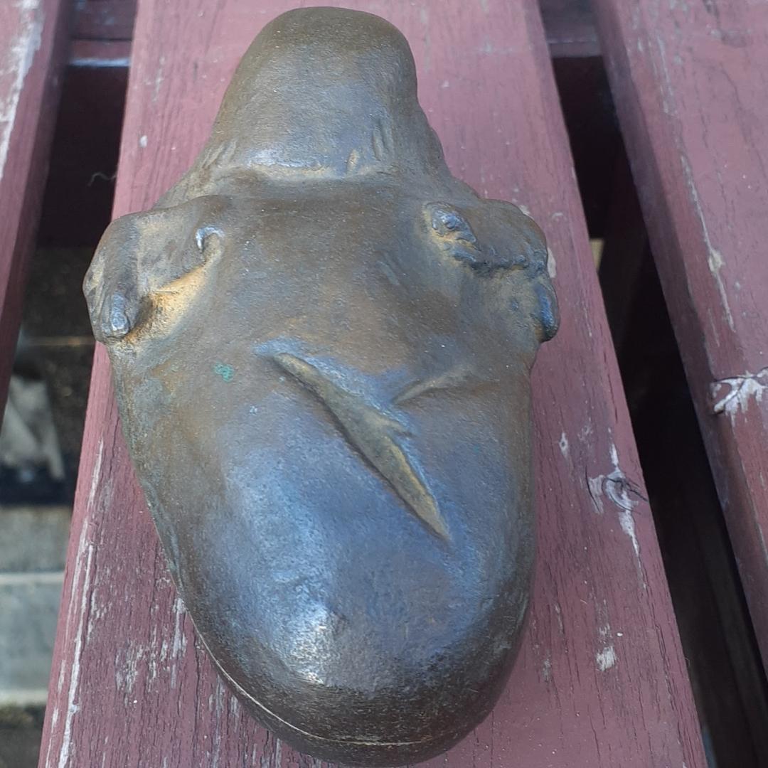 茶道具　鋳銅造り　ひよこ　香盆　香合　金箔　共箱　アンティーク　時代物