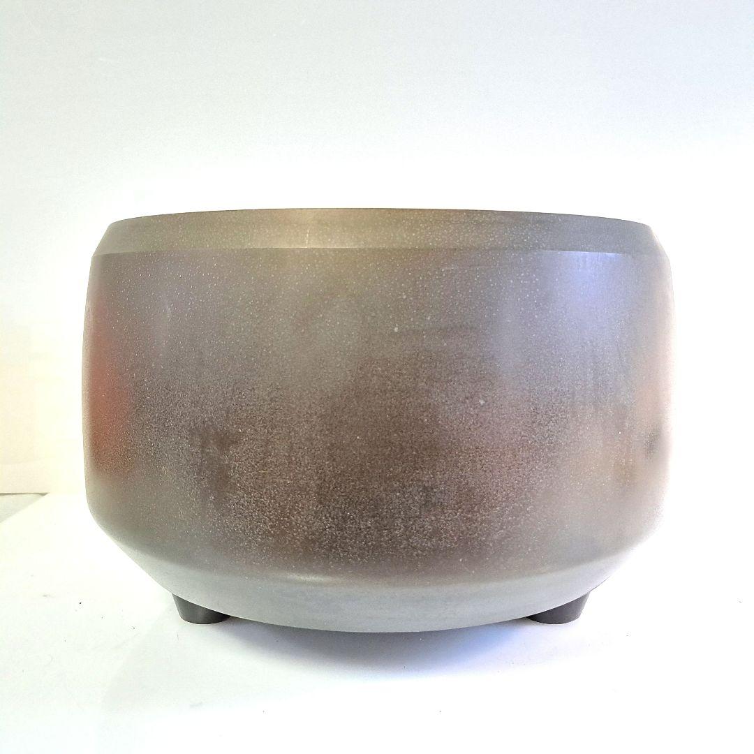 茶道具 面取風炉 唐銅製 風炉釜 L138