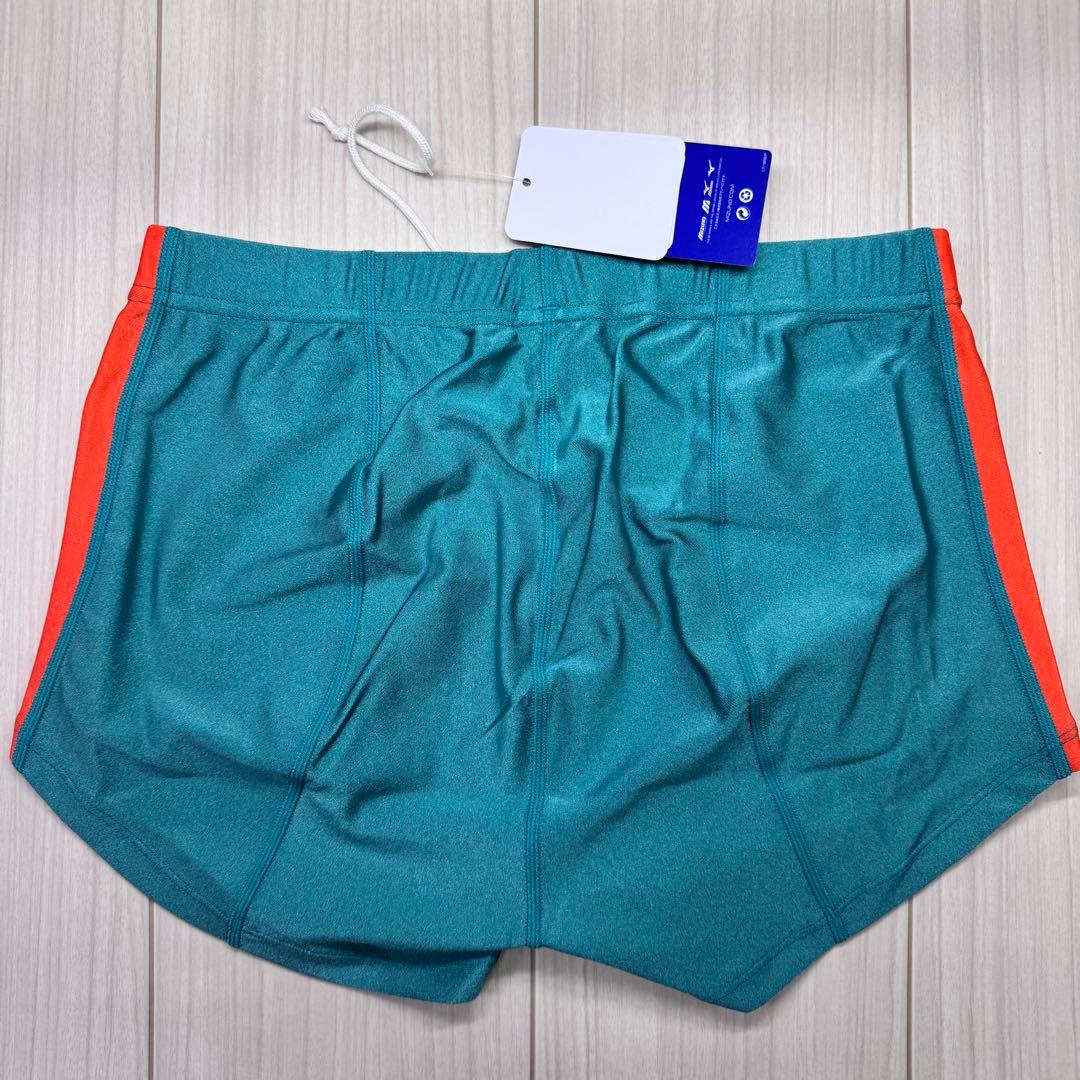 ミズノ　女子陸上レーシングショーツ(スパッツ型)　3XL　Rグリーン×オレンジ