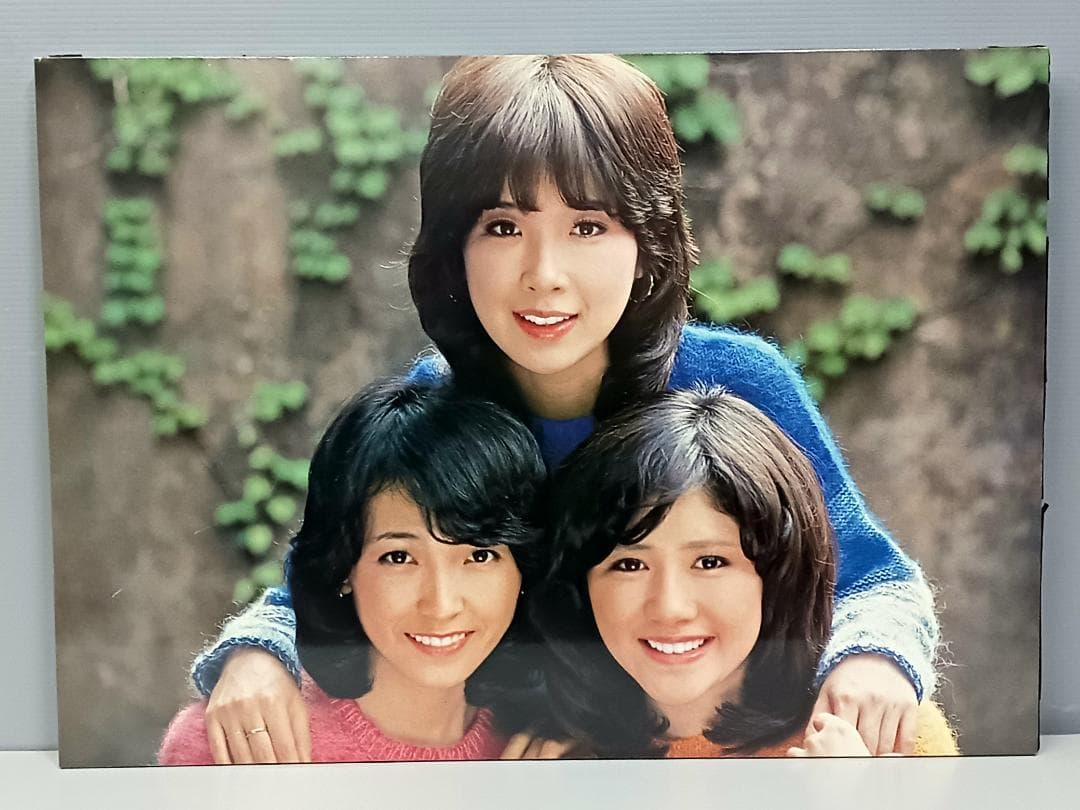 昭和レトロ！当時物『キャンディーズ』木製 ポスターパネル 大判 B2サイズ