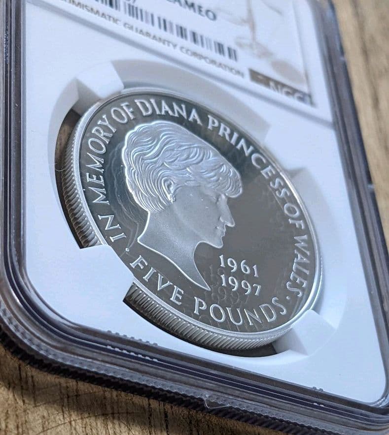 1999年　ダイアナ妃　追悼記念　シルバー　銀貨　NGC　イギリス.