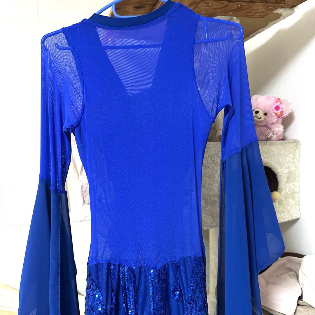 社交ダンスドレス 青 Sサイズ