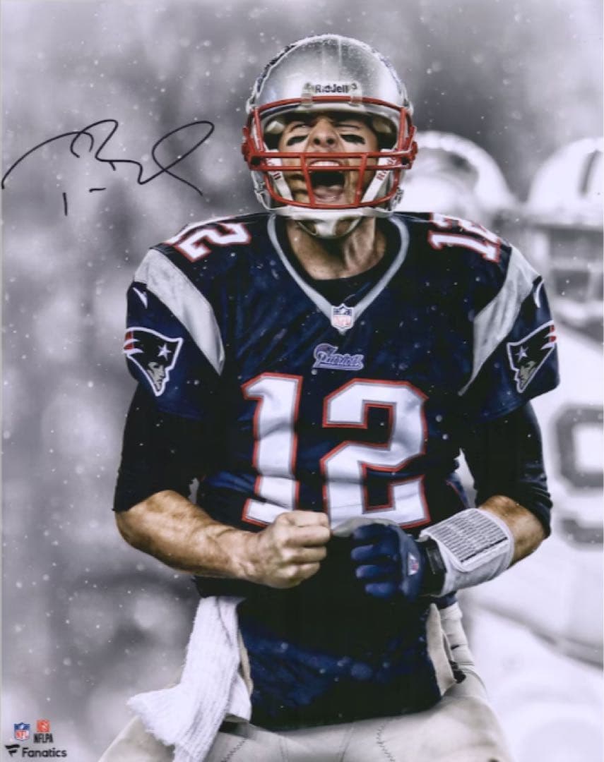 トム・ブレイディ　直筆サイン入りフォトグラフ ニューイングランド・ペイトリオッツ