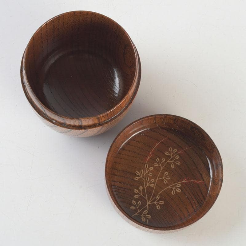 茶道具　松雲作　秋の月蒔絵　中棗　共箱　V　9808