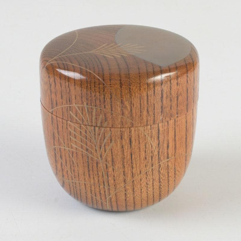 茶道具　松雲作　秋の月蒔絵　中棗　共箱　V　9808