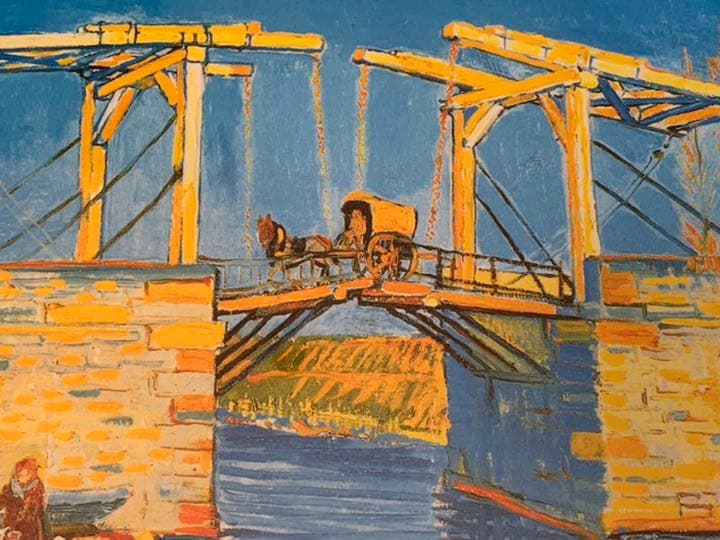 値下げしました！アルルの跳ね橋(馬車)ヴィンセント・ヴァン・ゴッホ　6号