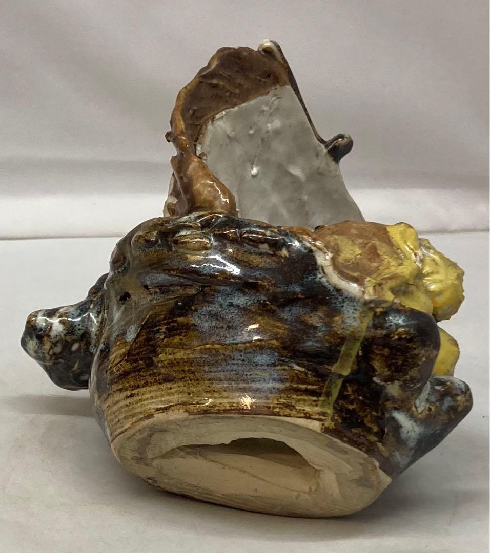 B192s  「宝船  置物」浅見安兵衛作　共箱　京焼　床飾