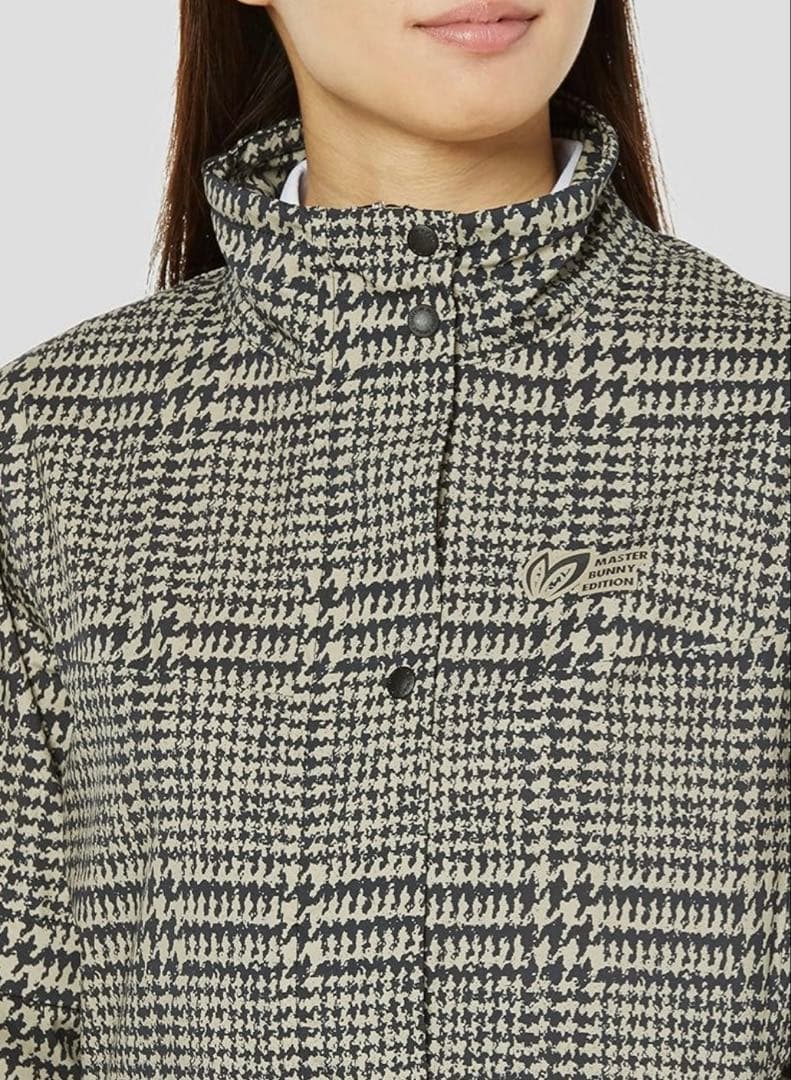 新品 パーリーゲイツ マスターバニー 千鳥格子柄 レインウェア ワンピース 0