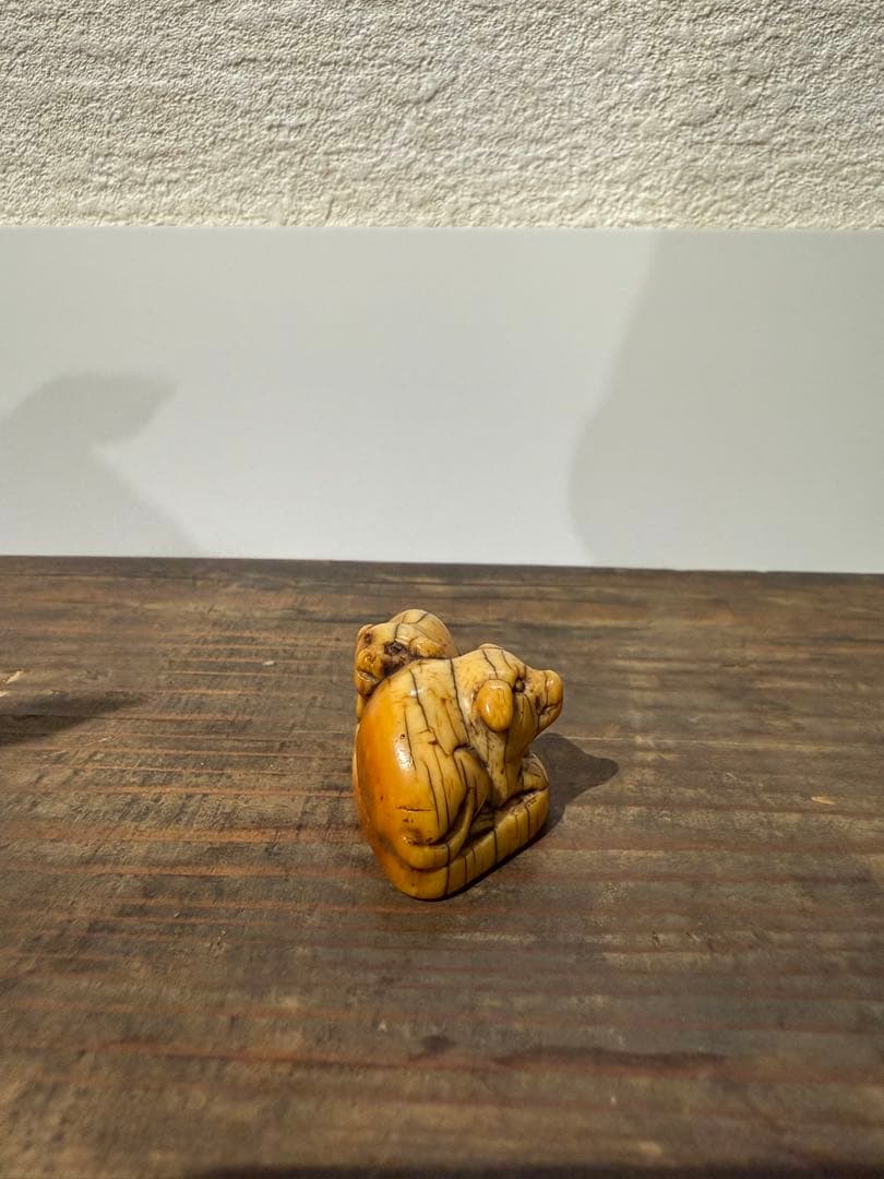 根付　犬　江戸　象　牙　かわいい