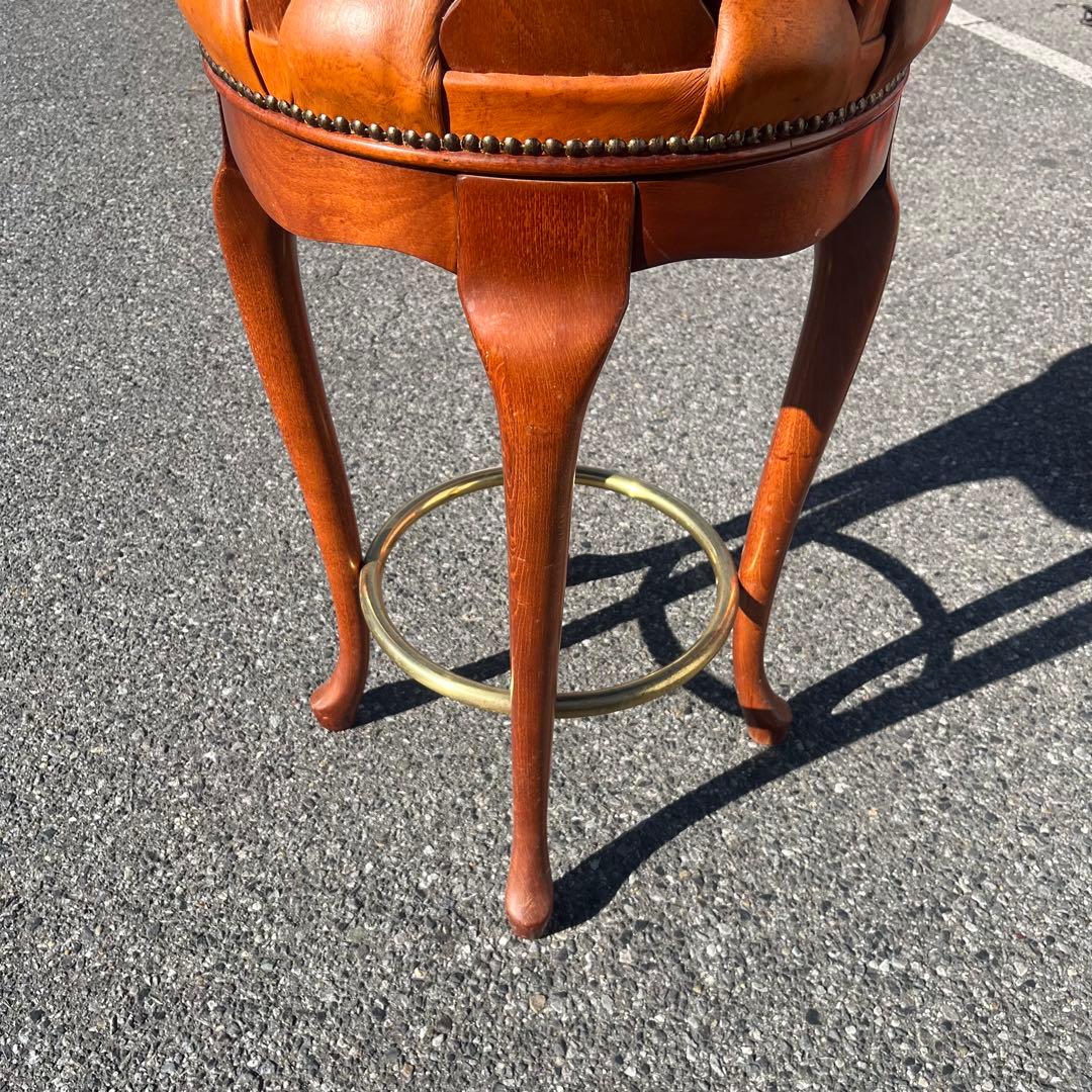 Casa Padrino ラグジュアリー　バロックレザー　バススツール　ブラウン