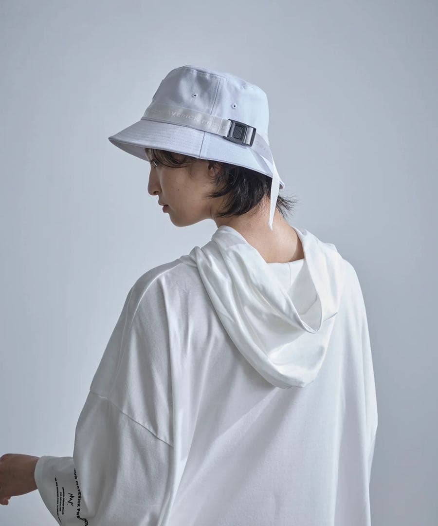 メゾンマヴェリックプレゼンツ★リボンテープベルト ロゴ刺繍バケットハット