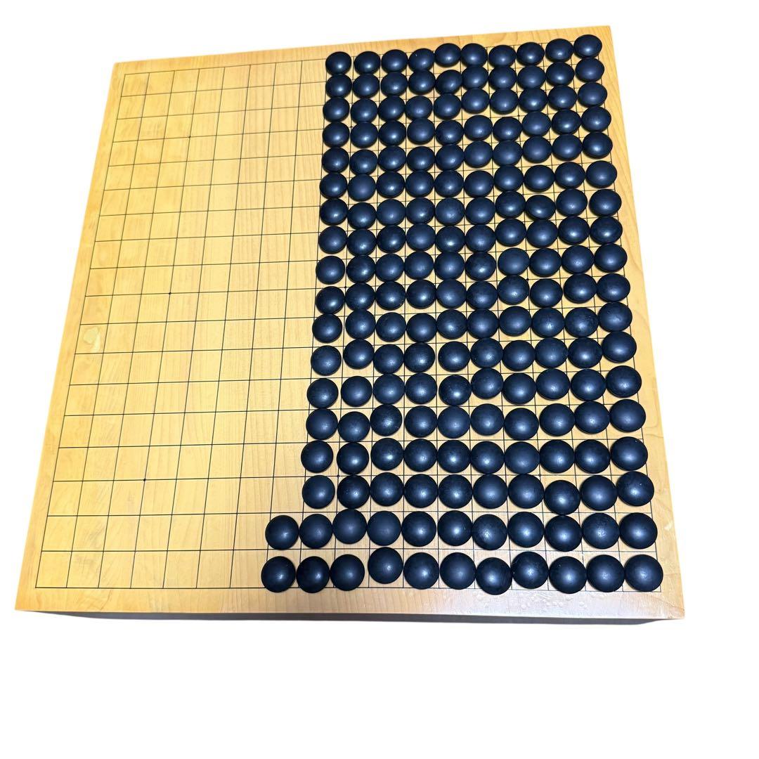 【極美品】本榧碁盤＆蛤碁石182個セット桐覆い 布カバー付き