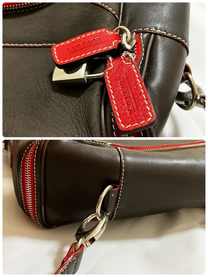 希少Ferrariフェラーリ本革レザートラベルバッグ　ガーメントバッグ2way