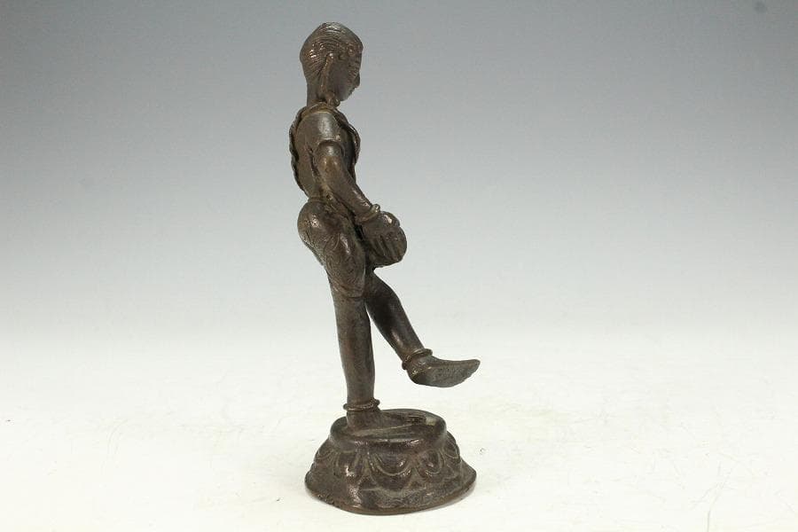 古銅 踊子 像 ガンダーラ 仏教(K-XA902)