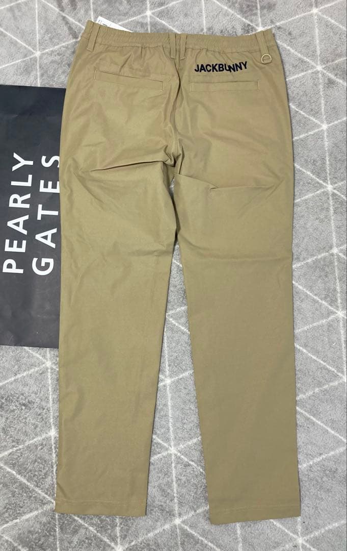 新品 パーリーゲイツ ジャックバニー ポリエステルツイルパンツ(6)LLベージュ