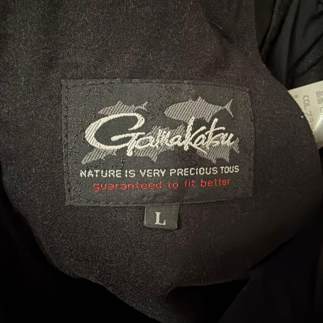 【がまかつ】美品 黒 ズボン 釣り フィッシングパンツ GM-3524