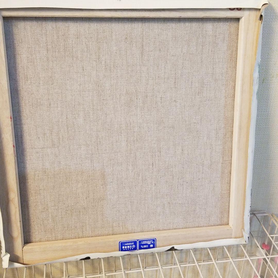 油絵　専用　頭に花をのせた豚