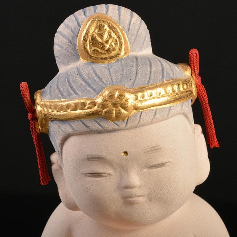 博多人形　人形師　二代　戸畑茂四郎作　「香る観音」　立札付　M　R7156