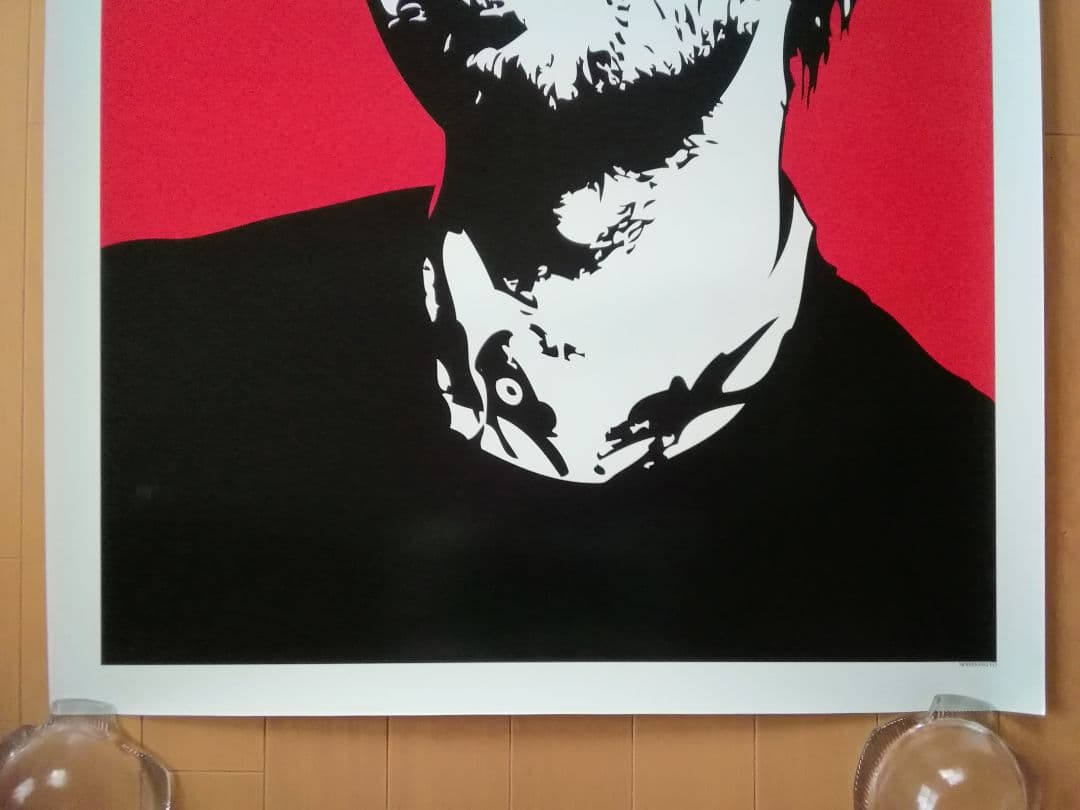 ジャッキー シェフィンズ　　Radio head トム ヨーク　　特大ポスター