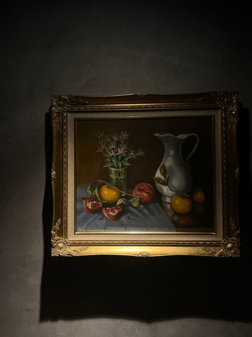 写実画　油彩画 静物画 直筆サインあり