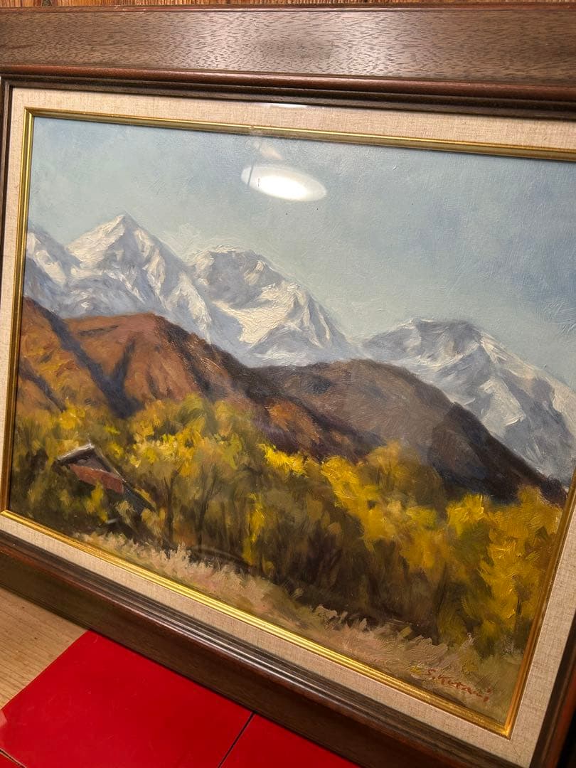 小渓住久　1982年　白馬新雪　油彩画