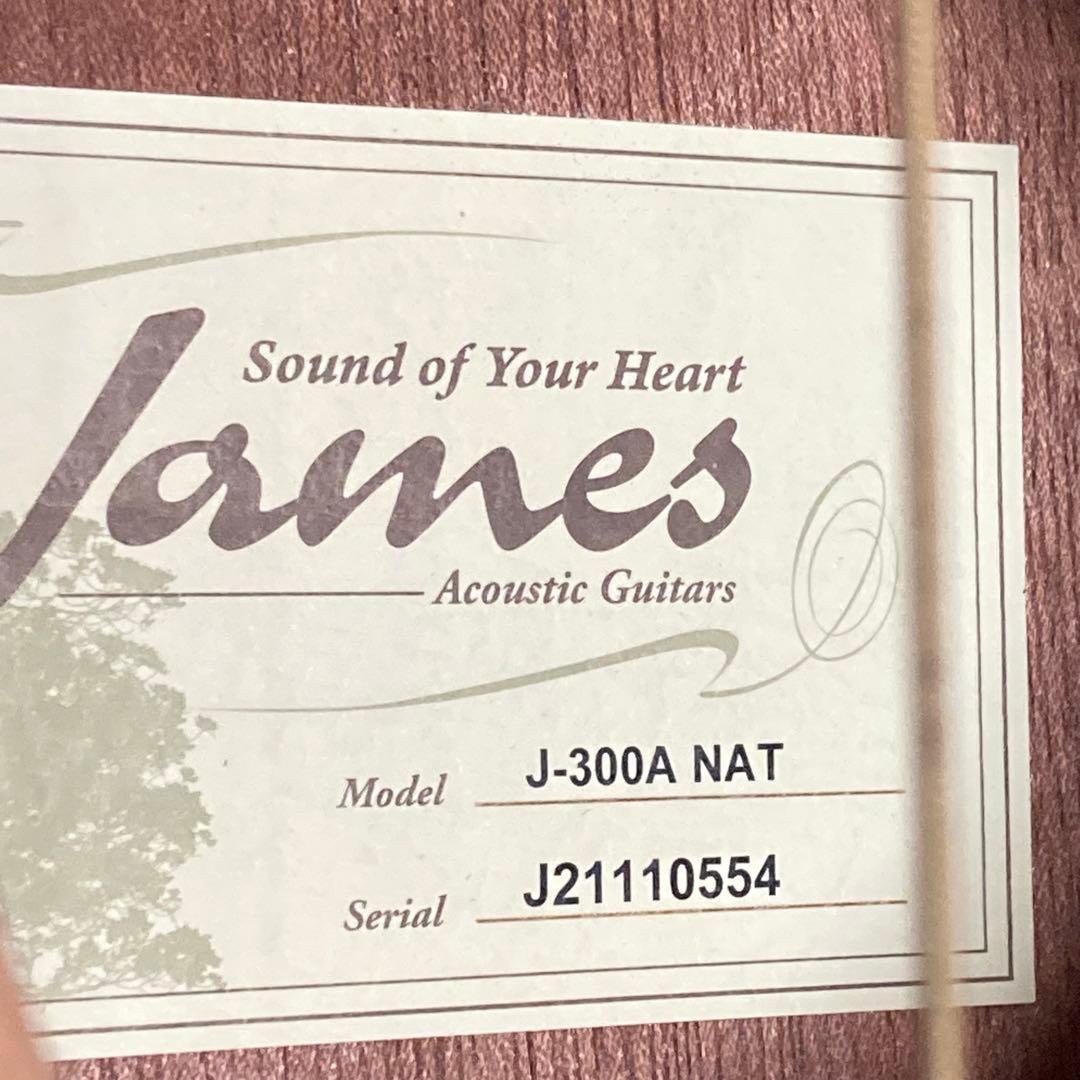 James J-300A NAT ベグ折れあり　ギター