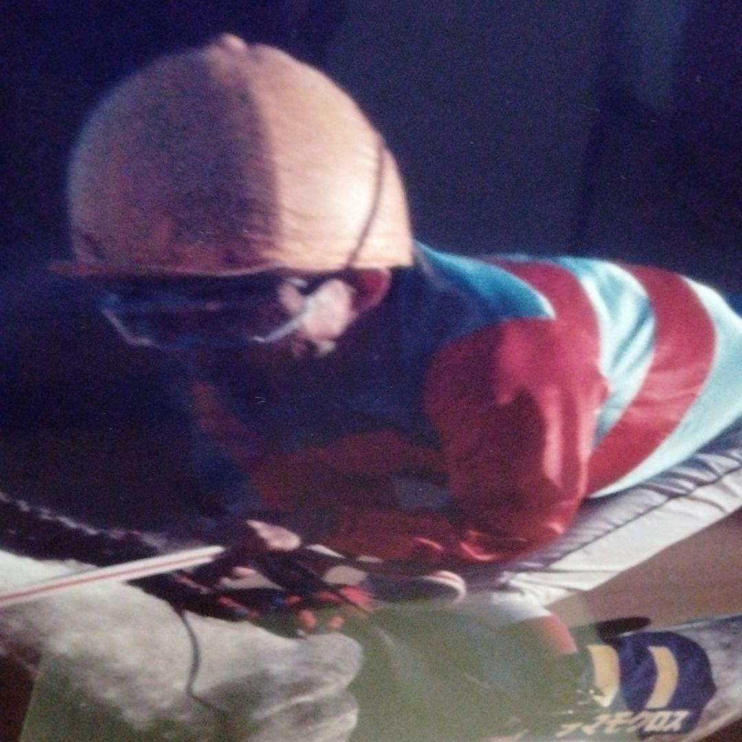 稲妻２世芦毛タマモクロス写真パネル（１９８８年１２月２５日中山有馬記念）引退記念