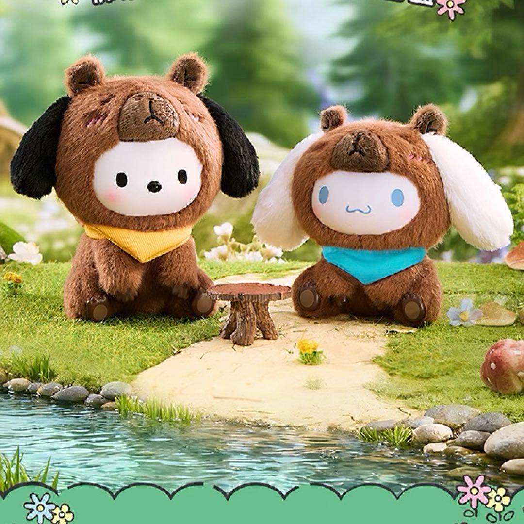 MINISO サンリオ　カピバラ　ぬいぐるみチャーム　6点セット