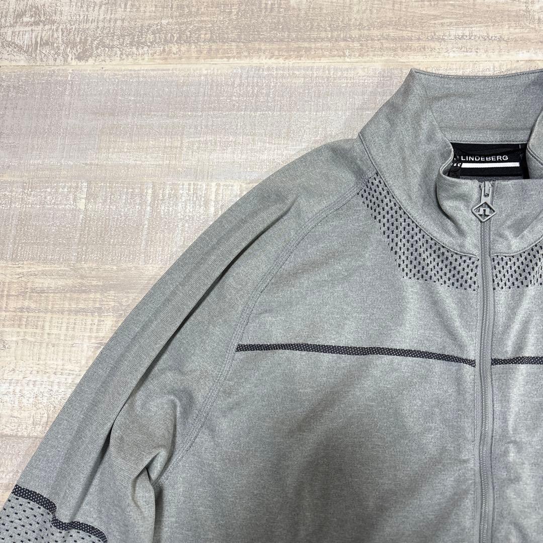 J.リンドバーグ★ビッグロゴ★薄手ストレッチ★ハーフジップ【メンズ サイズL】