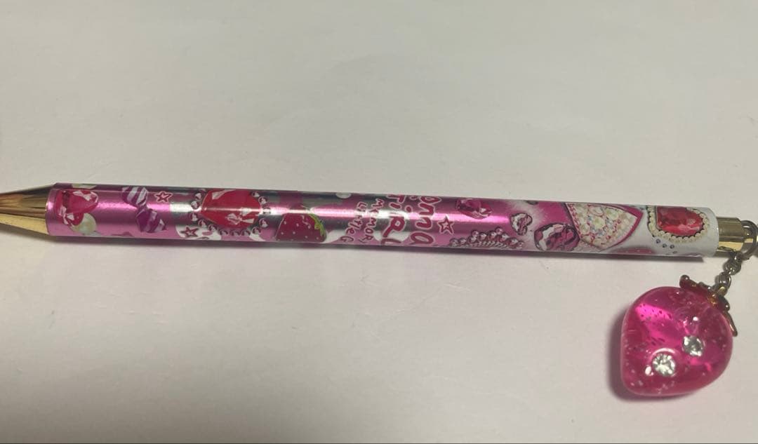 平成レトロ チャーム付きシャープペン いちご