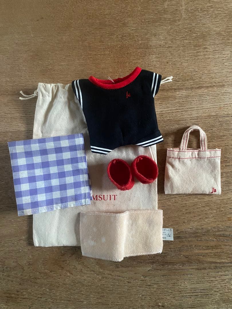 初期 くまのがっこう ジャッキー ぬいぐるみ本体 着せ替え洋服4セット