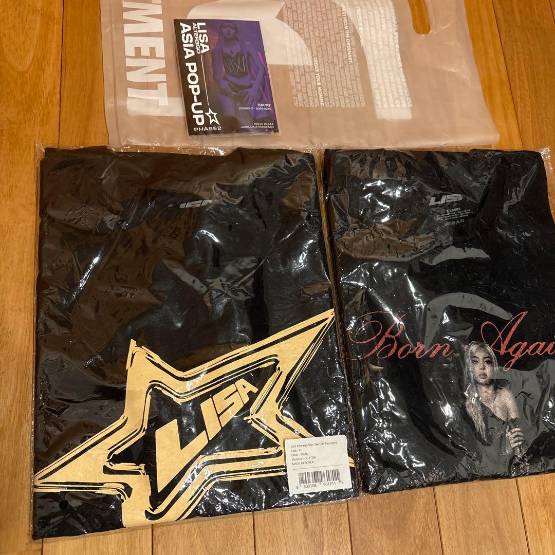 LISAリサTシャツ XL 新品未開封blackpinkポップアップグッズセット
