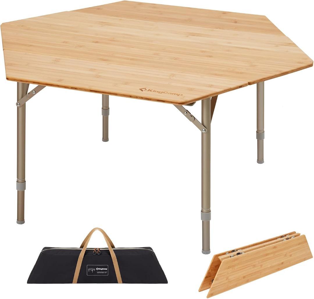 新品未使用 KingCamp 折りたたみ六角形テーブル 幅100cm