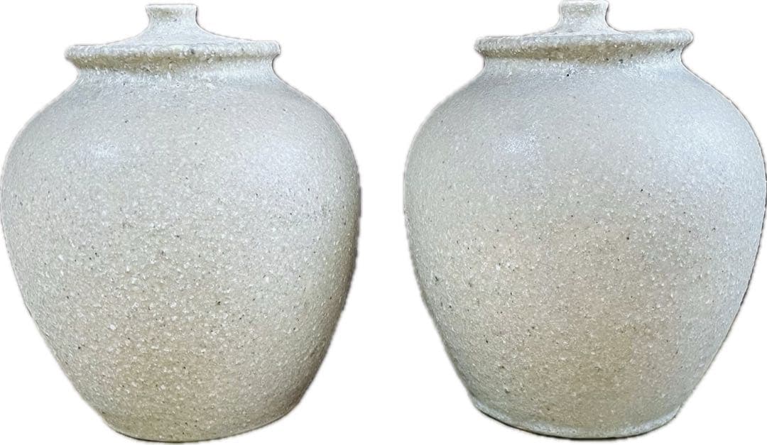 白有蓋壺　骨董　壺　ヴィンテージ　キャニスター　古民家　茶壺　レトロ　明治　大正