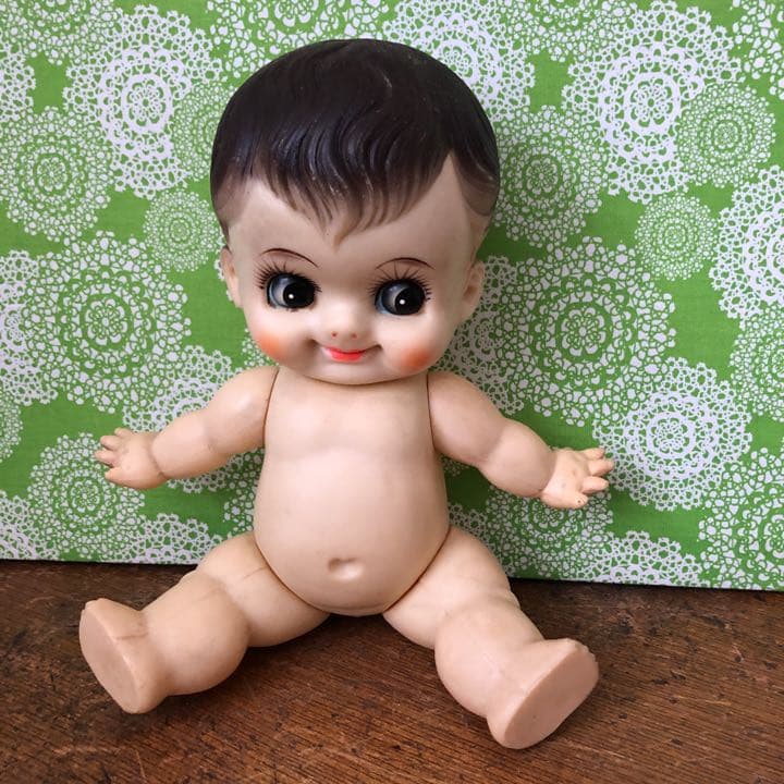 昭和レトロ キューピー人形 デコちゃん ソフビ ビニール人形