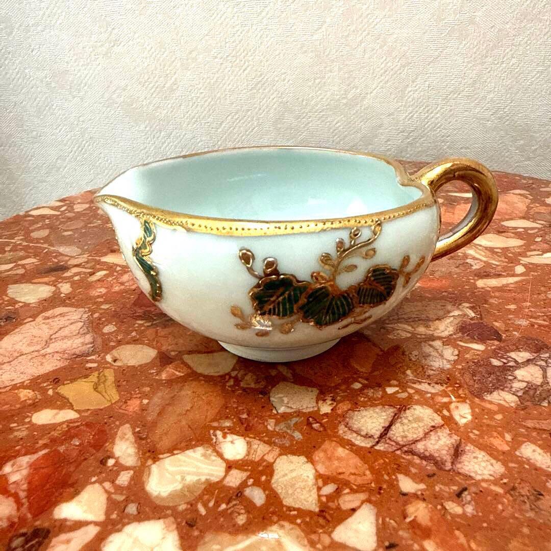☆美品高級アンティーク 骨董 茶器セット ぐい呑み 希少 金彩 京焼、清水焼⁉️