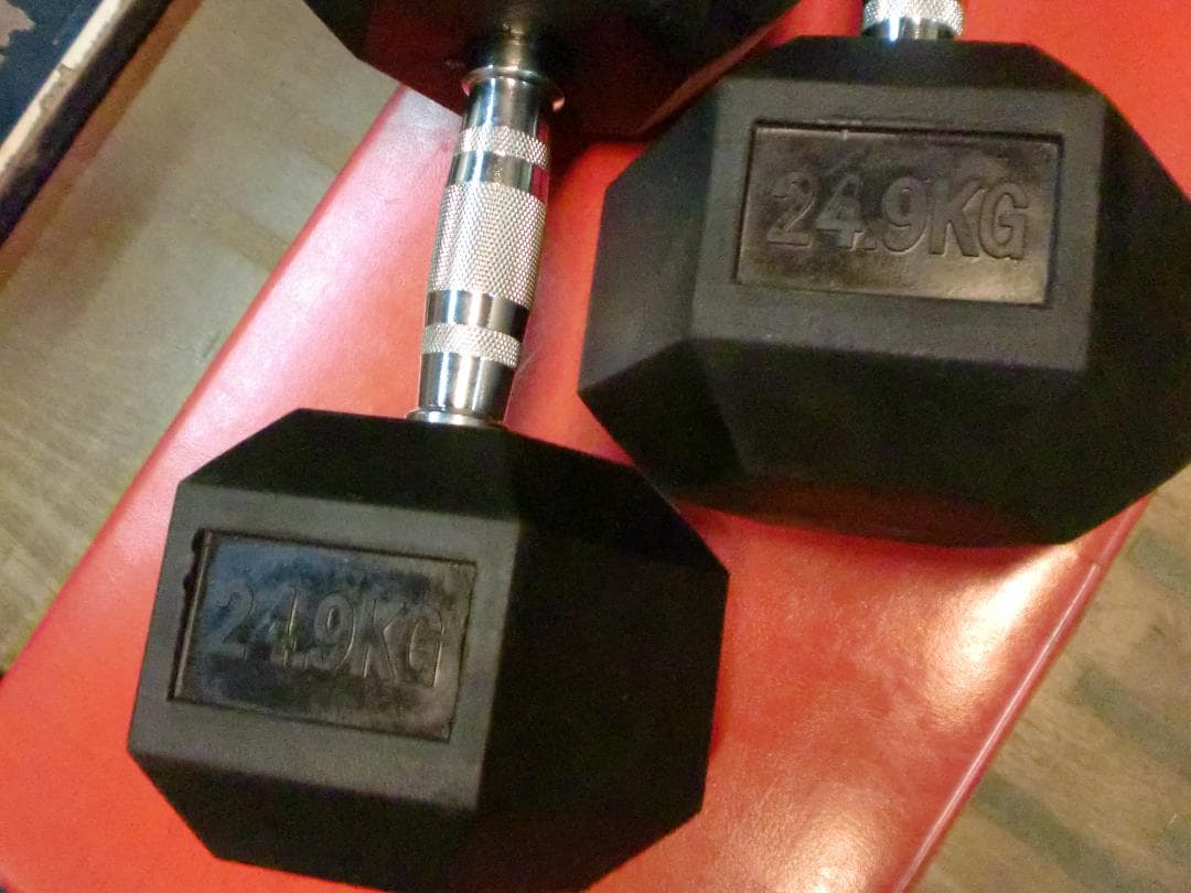 ゴムラバー.六角ダンベル.110LB.set.