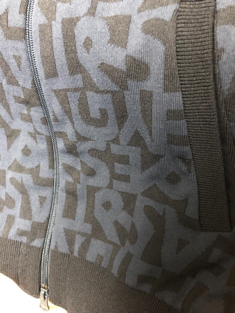 未使用 タグ付 パーリーゲイツ 長袖ジップPGロゴセーター 5 L 紺 ネイビー