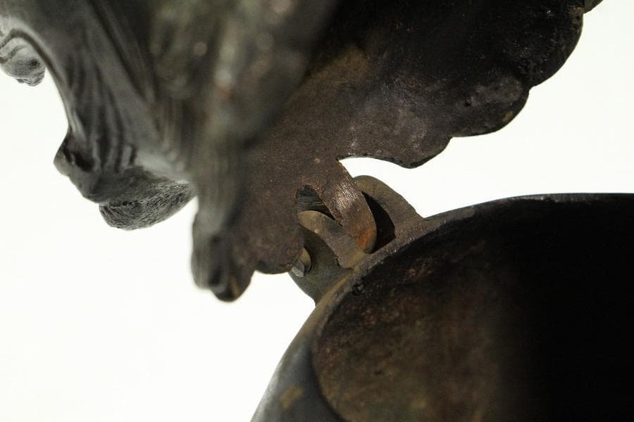 古銅 獅子 香炉 時代物(K-LC872)